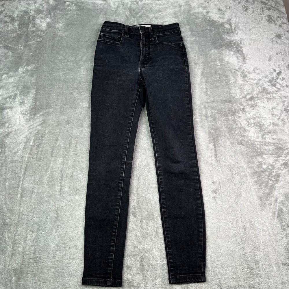 Everlane Jeans Womens 24 Black High Rise Ankle‎ Dark Wash Preppy Denim